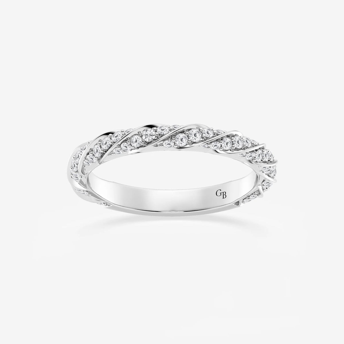 GWA053 - 1/2 ctw Round Lab Grown Diamond Prong Set Wedding Band