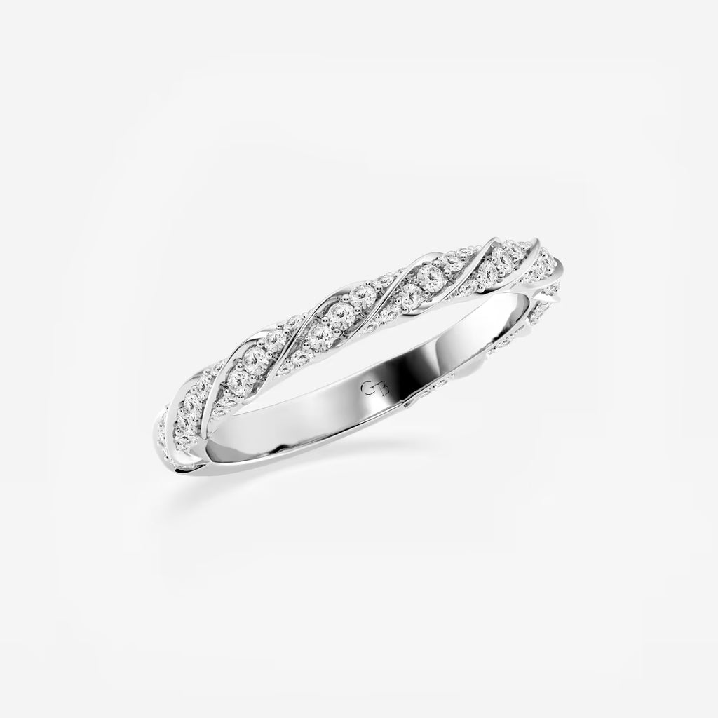 GWA053 - Additional Image 1 for  1/2 ctw Round Lab Grown Diamond Prong Set Wedding Band