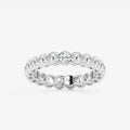 GWA054 - 2 ctw Round Lab Grown Diamond Half Bezel Eternity Band - 3.6mm Width