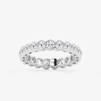 GWA054 - product video for 2 ctw Round Lab Grown Diamond Half Bezel Eternity Band - 3.6mm Width