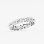 GWA054 - Additional Image 1 for  2 ctw Round Lab Grown Diamond Half Bezel Eternity Band - 3.6mm Width