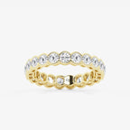 GWA054 - product video for 2 ctw Round Lab Grown Diamond Half Bezel Eternity Band - 3.6mm Width