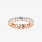 GWA054 - product video for 2 ctw Round Lab Grown Diamond Half Bezel Eternity Band - 3.6mm Width