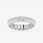 GWA054 - product video for 3 ctw Round Lab Grown Diamond Half Bezel Eternity Band - 4.4mm Width