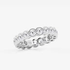 GWA054 - Additional Image 1 for  3 ctw Round Lab Grown Diamond Half Bezel Eternity Band - 4.4mm Width