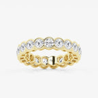 GWA054 - product video for 3 ctw Round Lab Grown Diamond Half Bezel Eternity Band - 4.4mm Width