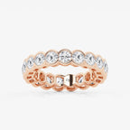 GWA054 - product video for 3 ctw Round Lab Grown Diamond Half Bezel Eternity Band - 4.4mm Width