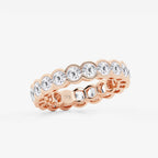 GWA054 - Additional Image 1 for  3 ctw Round Lab Grown Diamond Half Bezel Eternity Band - 4.4mm Width