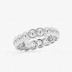 GWA054 - Additional Image 1 for  4 ctw Round Lab Grown Diamond Half Bezel Eternity Band - 4.7mm Width