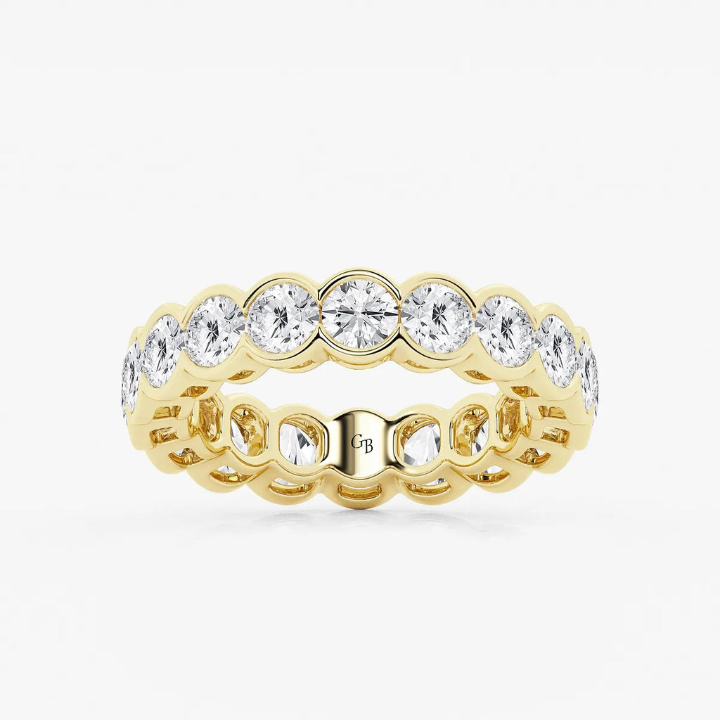 GWA054 - product video for 4 ctw Round Lab Grown Diamond Half Bezel Eternity Band - 4.7mm Width