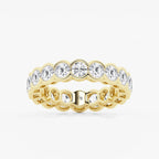 GWA054 - product video for 4 ctw Round Lab Grown Diamond Half Bezel Eternity Band - 4.7mm Width