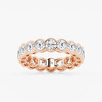 GWA054 - product video for 4 ctw Round Lab Grown Diamond Half Bezel Eternity Band - 4.7mm Width