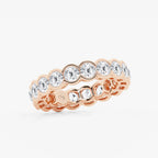 GWA054 - Additional Image 1 for  4 ctw Round Lab Grown Diamond Half Bezel Eternity Band - 4.7mm Width
