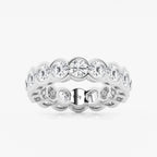 GWA054 - product video for 5 ctw Round Lab Grown Diamond Half Bezel Eternity Band - 5.4mm Width
