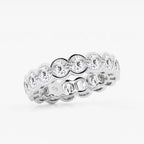 GWA054 - Additional Image 1 for  5 ctw Round Lab Grown Diamond Half Bezel Eternity Band - 5.4mm Width