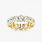 GWA054 - product video for 5 ctw Round Lab Grown Diamond Half Bezel Eternity Band - 5.4mm Width