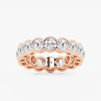GWA054 - product video for 5 ctw Round Lab Grown Diamond Half Bezel Eternity Band - 5.4mm Width