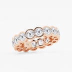 GWA054 - Additional Image 1 for  5 ctw Round Lab Grown Diamond Half Bezel Eternity Band - 5.4mm Width