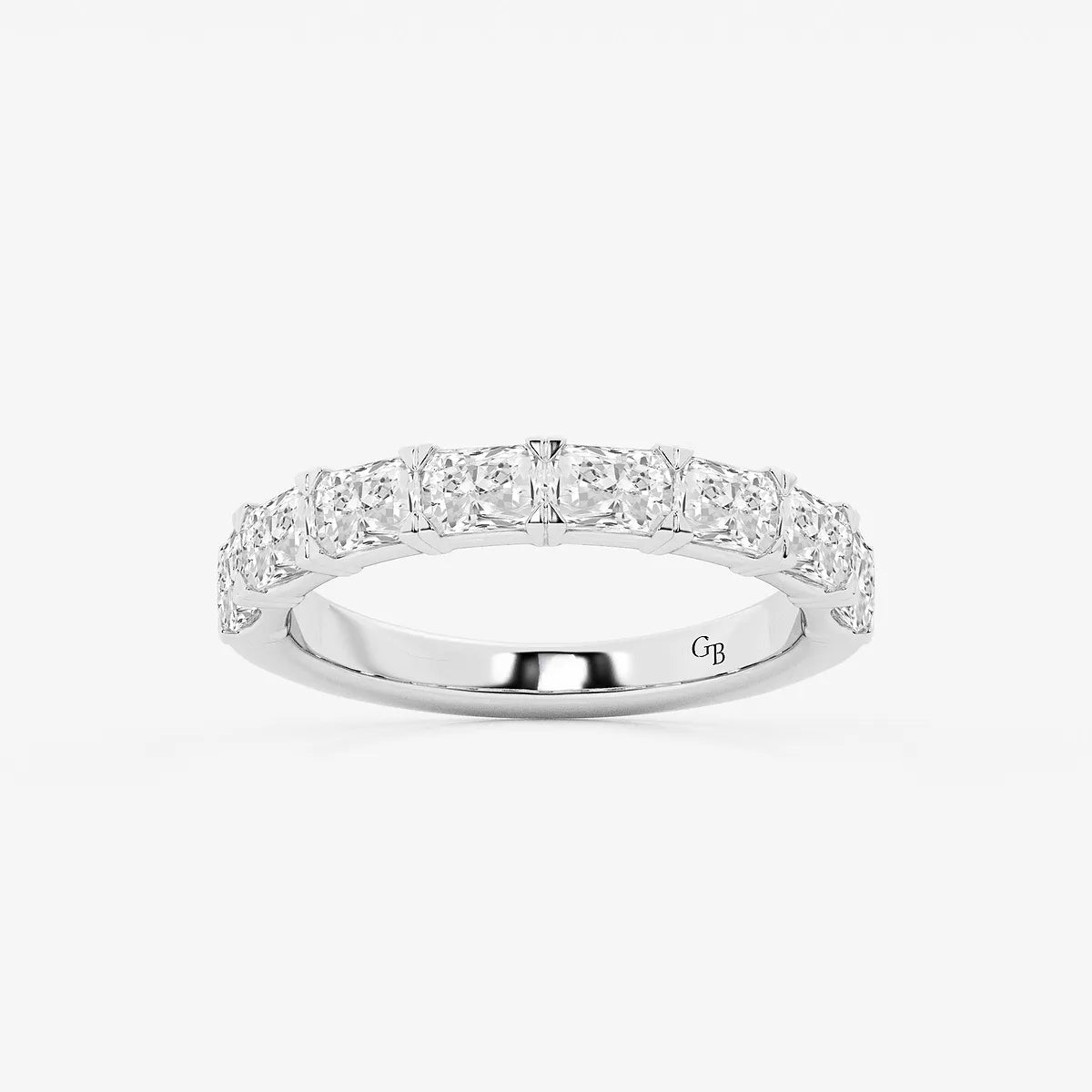 GWA055 - product video for 1 5/8 ctw Radiant Lab Grown Diamond East-West Anniversary Band