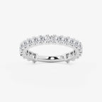 GWA056 - 1 1/2 ctw Princess Lab Grown Diamond Three Quarter Eternity Wedding Band