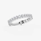 GWA056 - Additional Image 1 for  1 1/2 ctw Princess Lab Grown Diamond Three Quarter Eternity Wedding Band