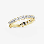 GWA056 - Additional Image 1 for  1 1/2 ctw Princess Lab Grown Diamond Three Quarter Eternity Wedding Band