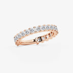 GWA056 - Additional Image 1 for  1 1/2 ctw Princess Lab Grown Diamond Three Quarter Eternity Wedding Band