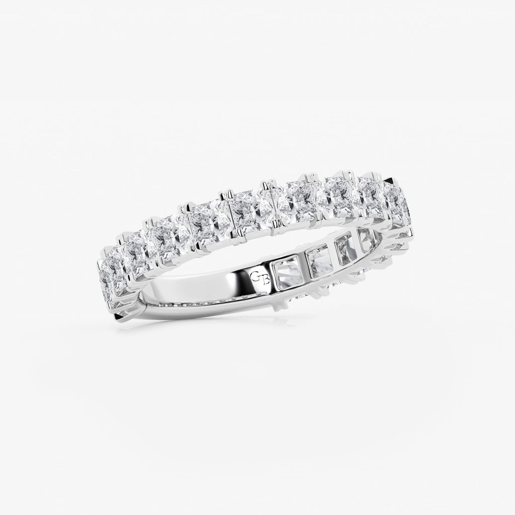 GWA056 - Additional Image 1 for  2 ctw Princess Lab Grown Diamond Three Quarter Eternity Wedding Band