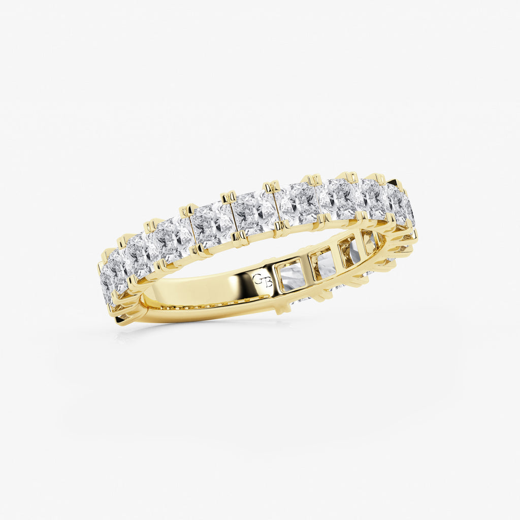 GWA056 - Additional Image 1 for  2 ctw Princess Lab Grown Diamond Three Quarter Eternity Wedding Band