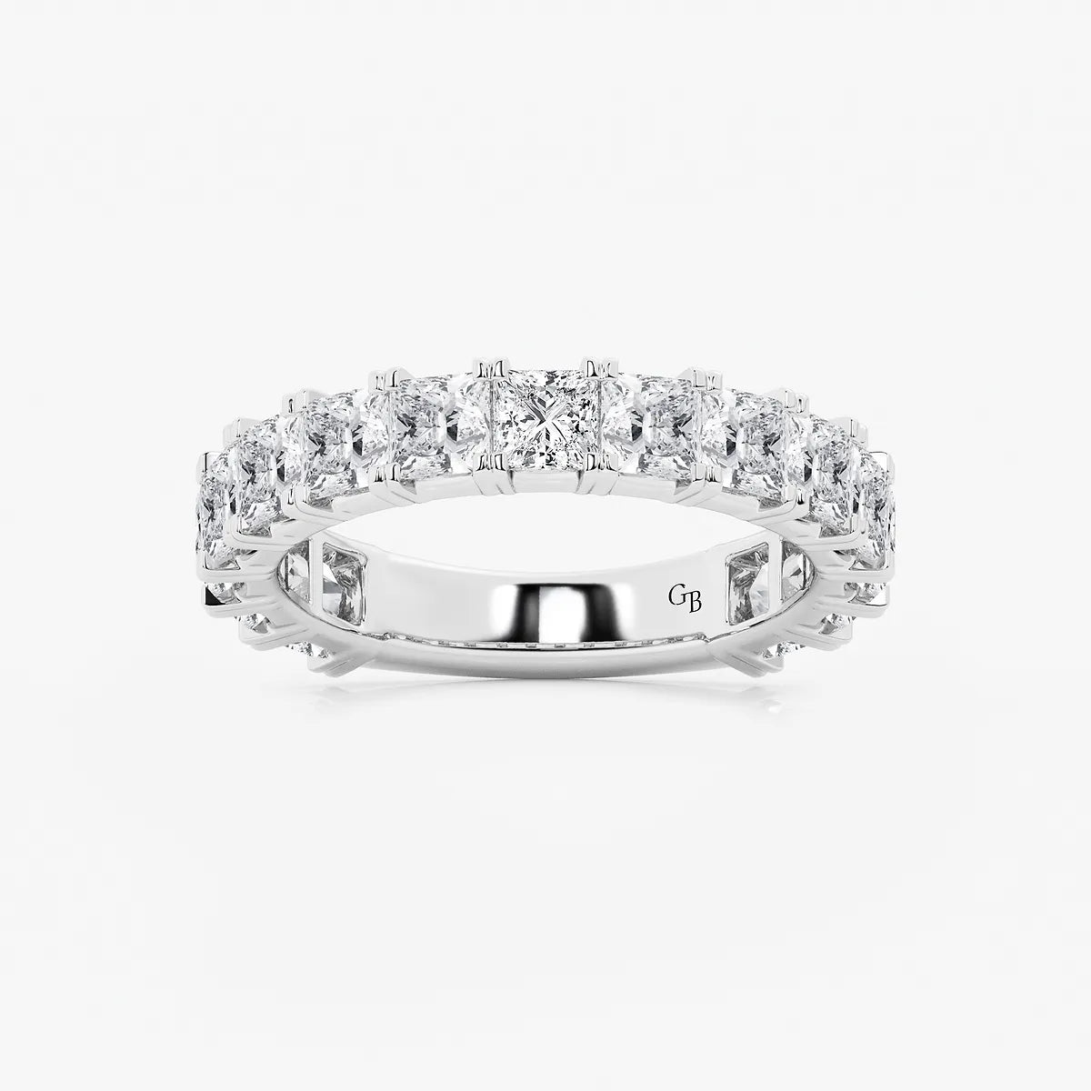 GWA056 - product video for 3 ctw Princess Lab Grown Diamond Three Quarter Eternity Wedding Band