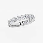 GWA056 - Additional Image 1 for  3 ctw Princess Lab Grown Diamond Three Quarter Eternity Wedding Band