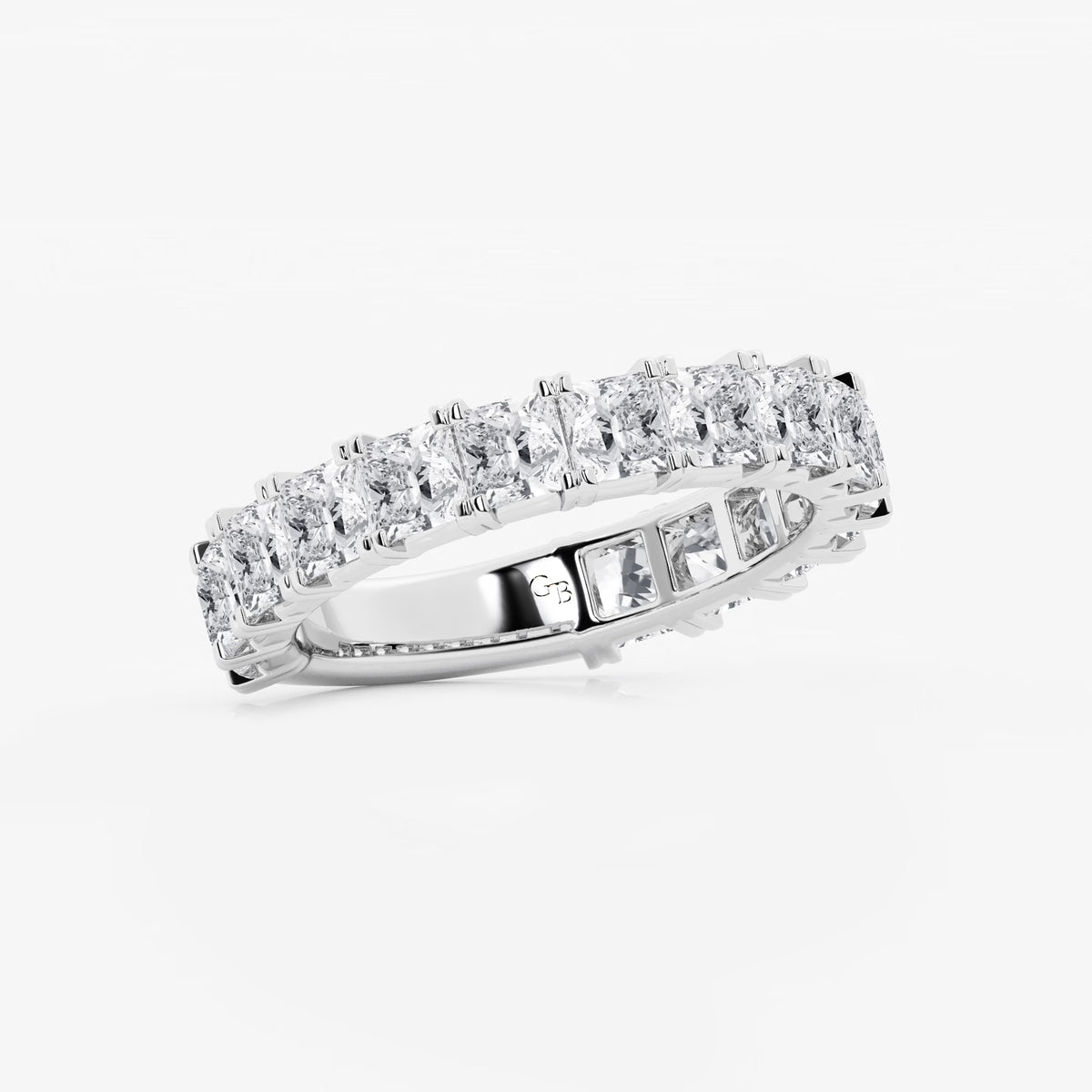GWA056 - Additional Image 1 for  3 ctw Princess Lab Grown Diamond Three Quarter Eternity Wedding Band