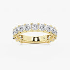 GWA056 - product video for 3 ctw Princess Lab Grown Diamond Three Quarter Eternity Wedding Band