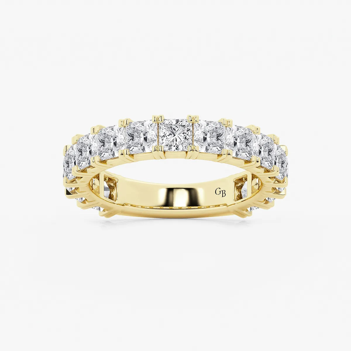 GWA056 - product video for 3 ctw Princess Lab Grown Diamond Three Quarter Eternity Wedding Band