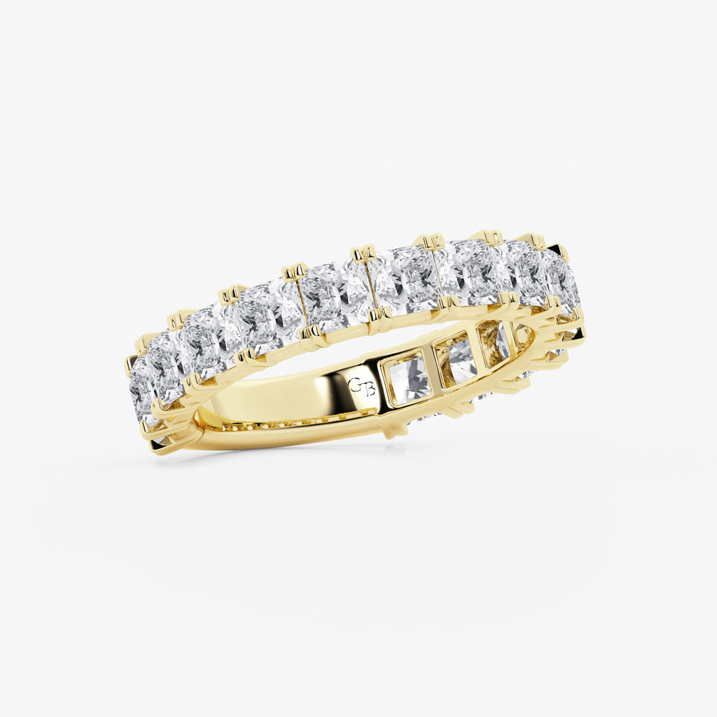 GWA056 - Additional Image 1 for  3 ctw Princess Lab Grown Diamond Three Quarter Eternity Wedding Band