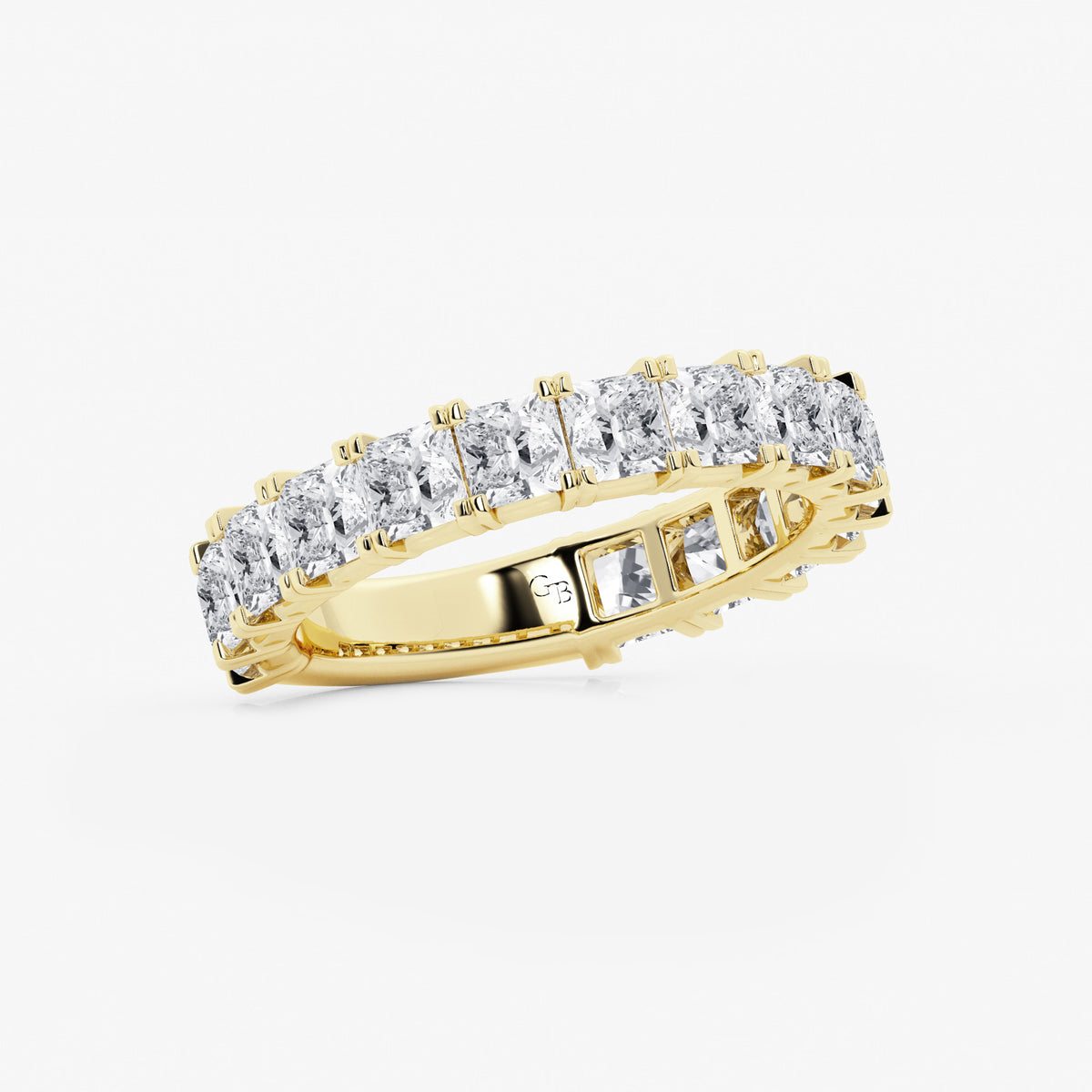 GWA056 - Additional Image 1 for  3 ctw Princess Lab Grown Diamond Three Quarter Eternity Wedding Band