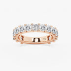 GWA056 - product video for 3 ctw Princess Lab Grown Diamond Three Quarter Eternity Wedding Band