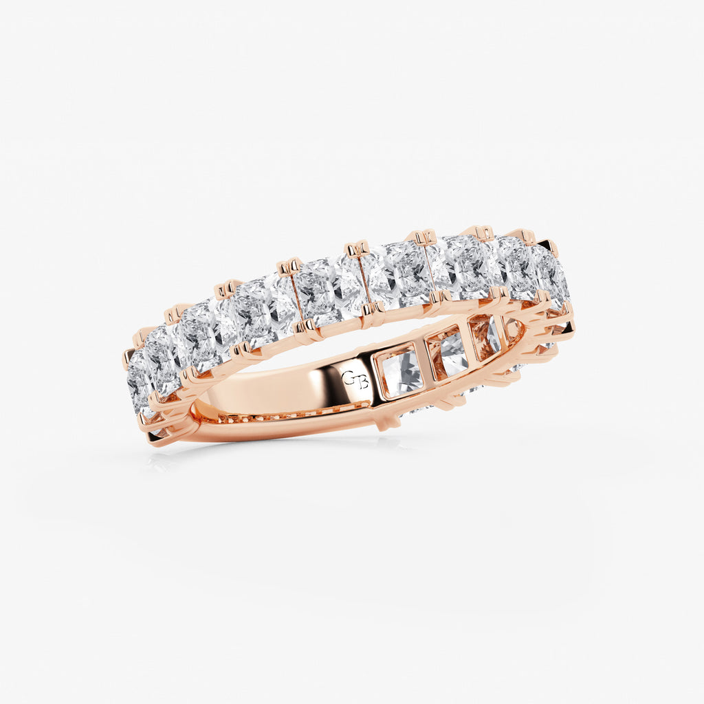 GWA056 - Additional Image 1 for  3 ctw Princess Lab Grown Diamond Three Quarter Eternity Wedding Band