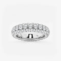GWA057 - 3 ctw Domed Round Lab Grown Diamond Eternity Band - 4.8mm Width