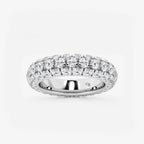 GWA057 - 3 ctw Domed Round Lab Grown Diamond Eternity Band - 4.8mm Width