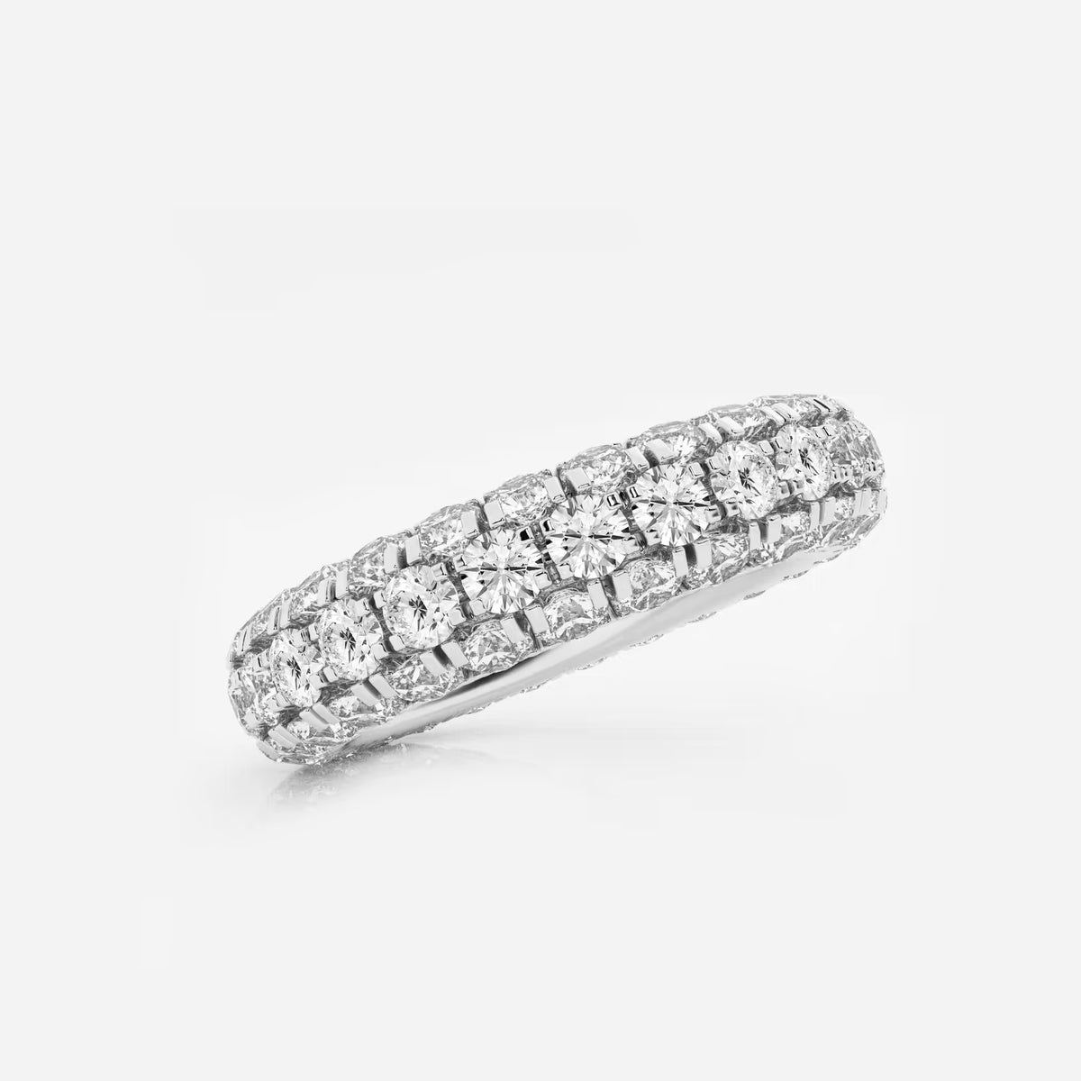 GWA057 - Additional Image 1 for  3 ctw Domed Round Lab Grown Diamond Eternity Band - 4.8mm Width