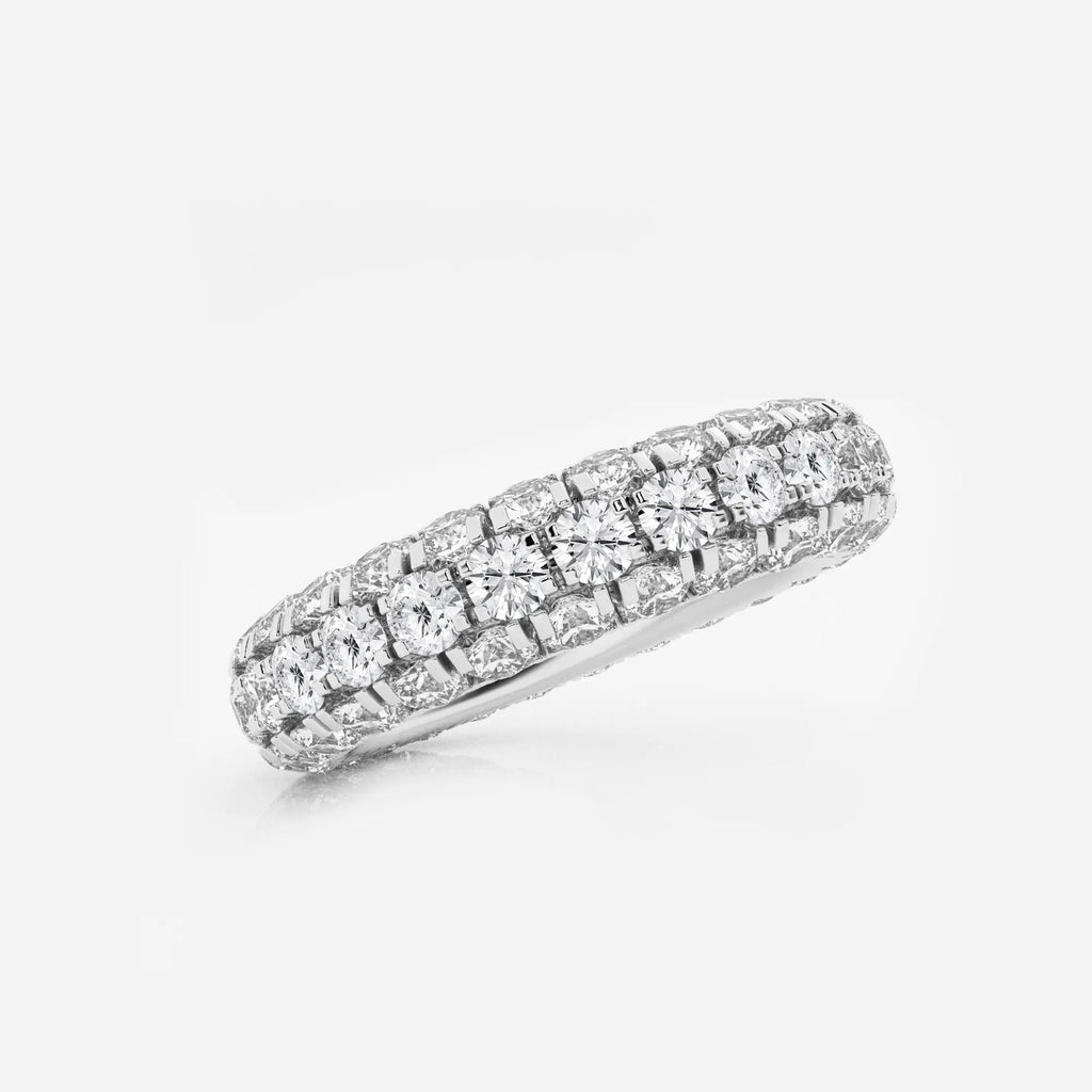 GWA057 - Additional Image 1 for  3 ctw Domed Round Lab Grown Diamond Eternity Band - 4.8mm Width