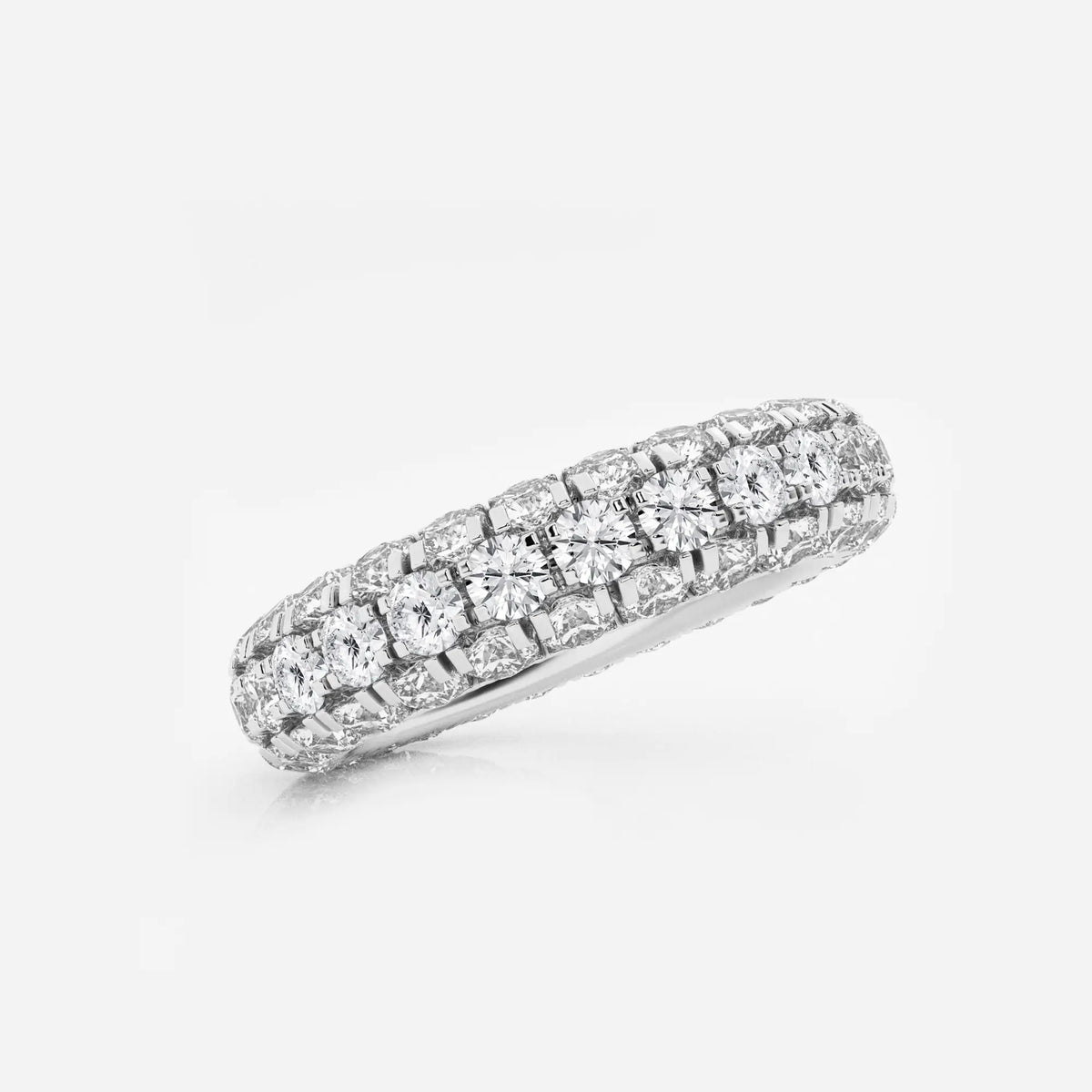 GWA057 - Additional Image 1 for  3 ctw Domed Round Lab Grown Diamond Eternity Band - 4.8mm Width
