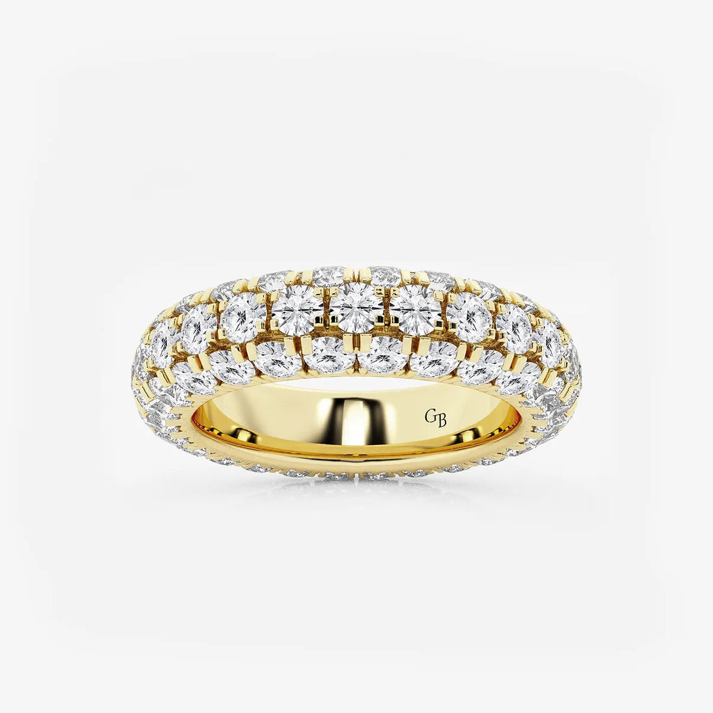 GWA057 - product video for 3 ctw Domed Round Lab Grown Diamond Eternity Band - 4.8mm Width