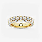 GWA057 - product video for 3 ctw Domed Round Lab Grown Diamond Eternity Band - 4.8mm Width