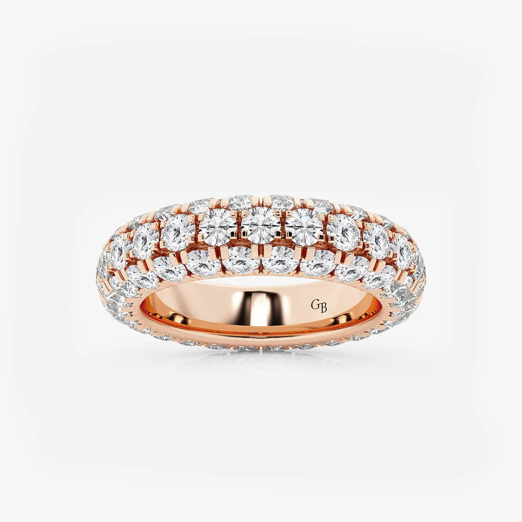 GWA057 - product video for 3 ctw Domed Round Lab Grown Diamond Eternity Band - 4.8mm Width