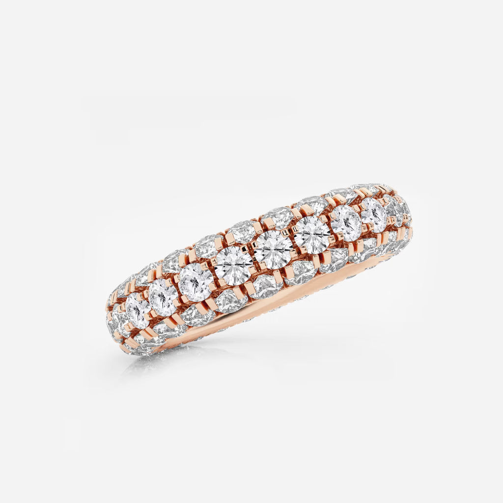 GWA057 - Additional Image 1 for  3 ctw Domed Round Lab Grown Diamond Eternity Band - 4.8mm Width
