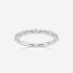 GWA058 - 1/2 ctw Round and Baguette Lab Grown Diamond Eleven Stone Wedding Band