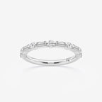 GWA058 - product video for 1/2 ctw Round and Baguette Lab Grown Diamond Eleven Stone Wedding Band