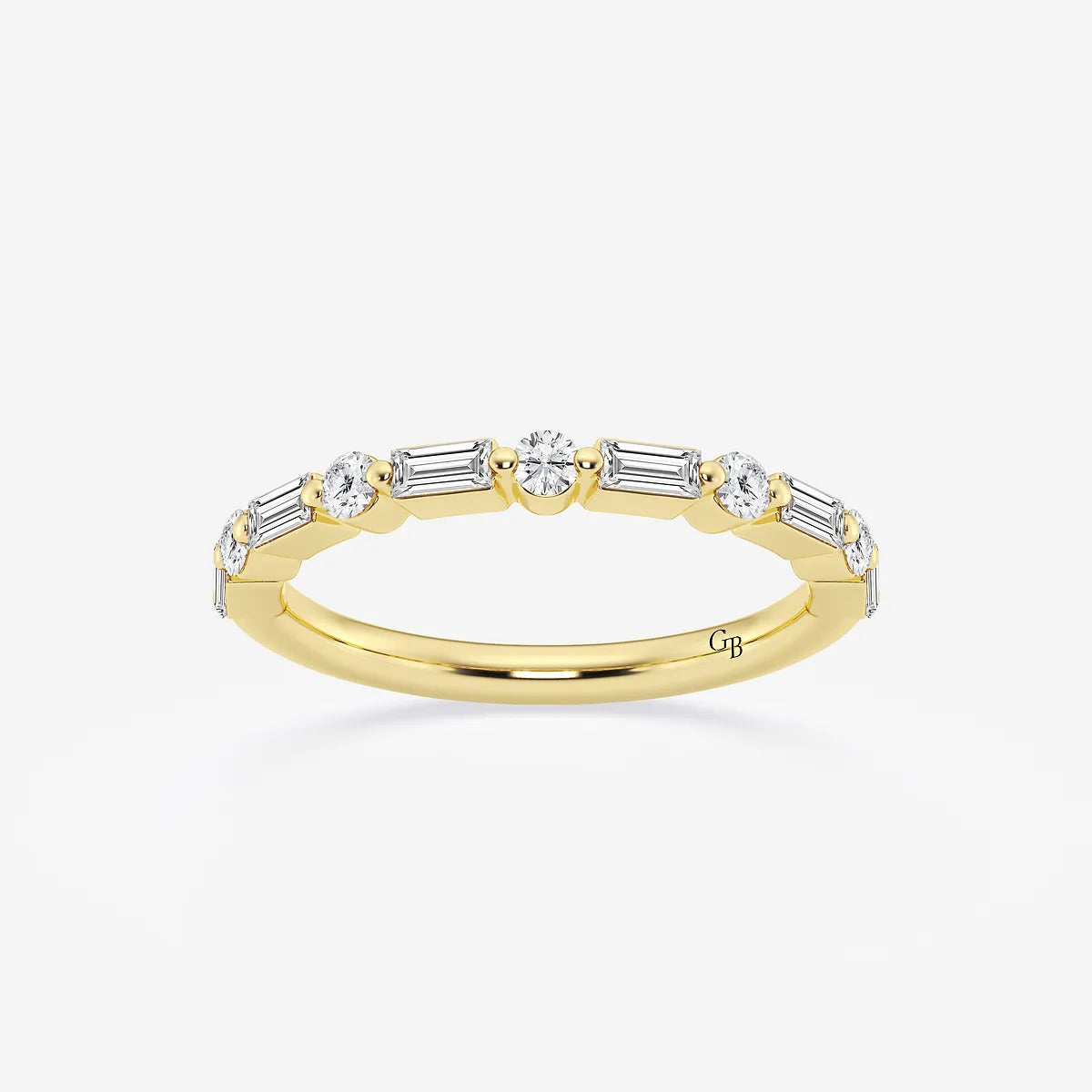 GWA058 - product video for 1/2 ctw Round and Baguette Lab Grown Diamond Eleven Stone Wedding Band